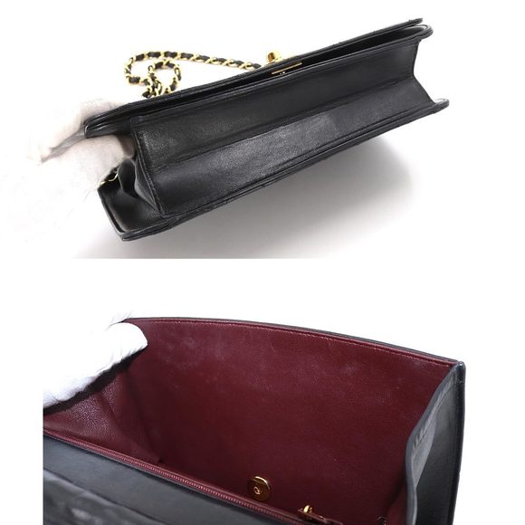 Chanel Matelasse Chain Shoulder Bag Leather Black Gold Metal Fittings - Picture 7 of 9